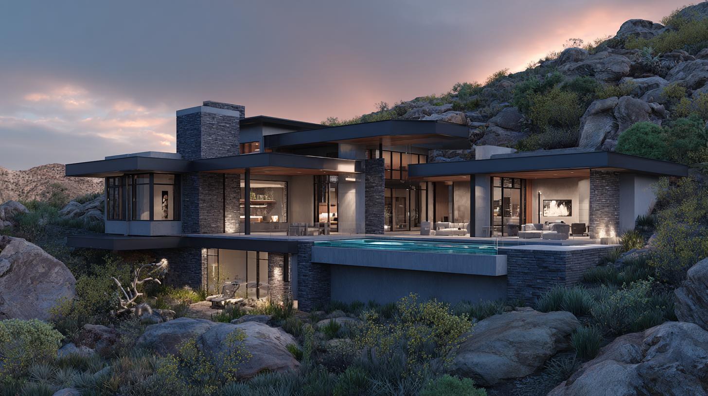 Crown estates on the mountainside — conceptual